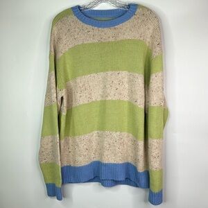 Urban Outfitters Bar Stripe Crew Neck Sweater Medium